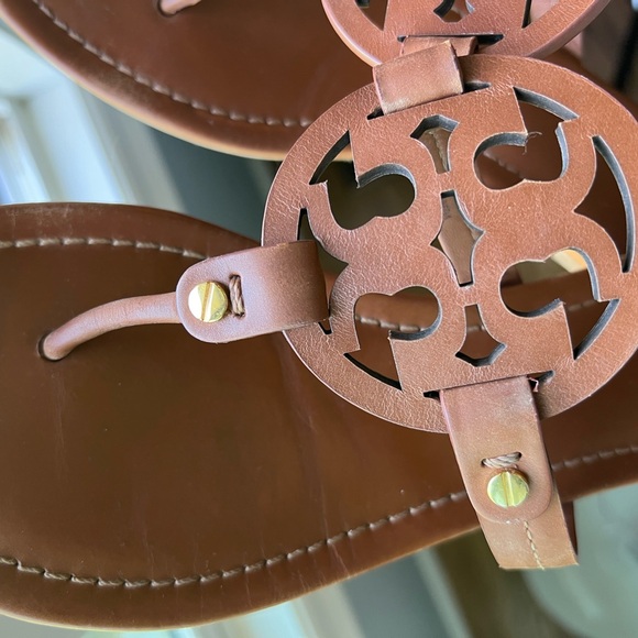 Tory Burch Miller Sandal - Size 10 Vintage Vachetta Leather - Picture 3 of 5